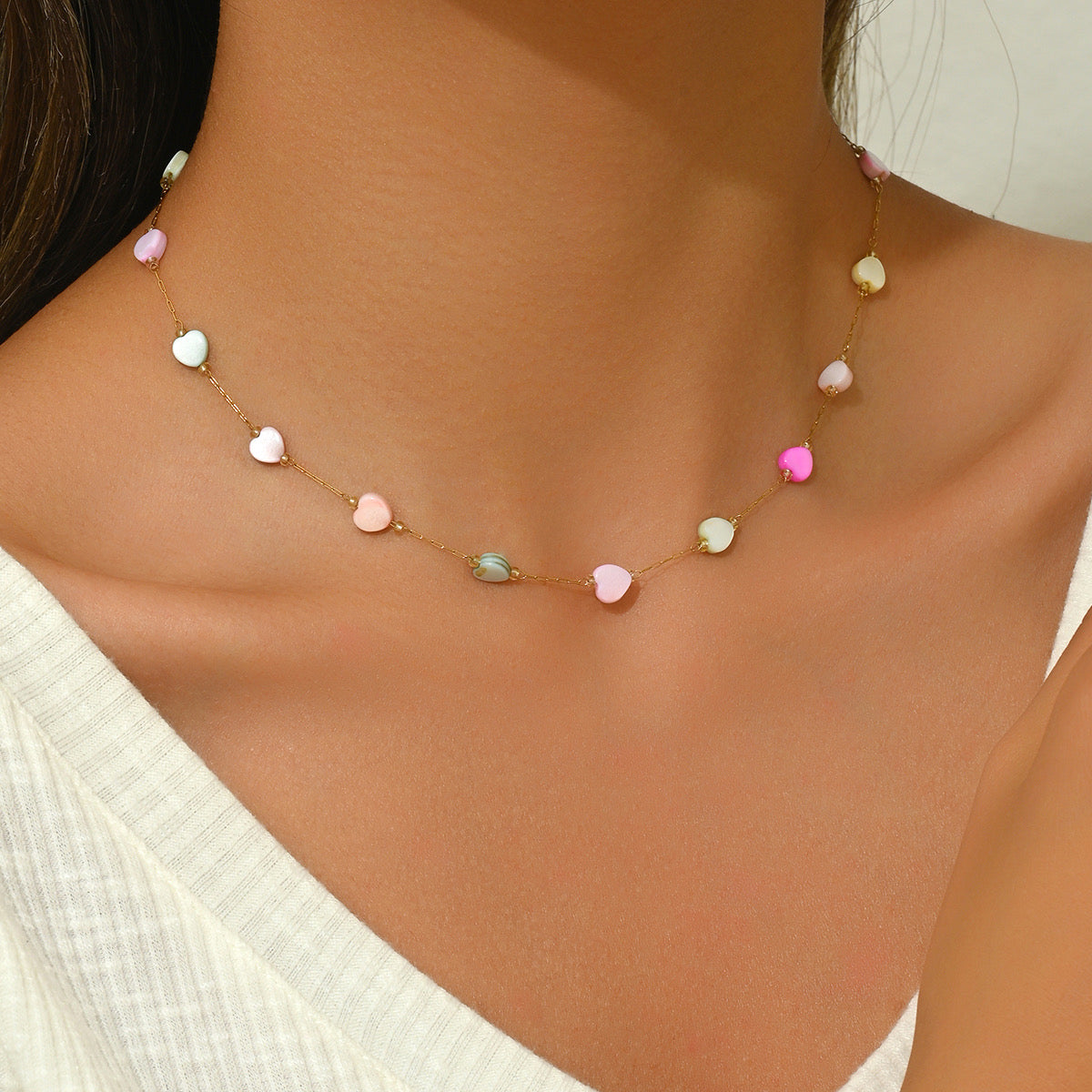 Collar Corazones de Colores
